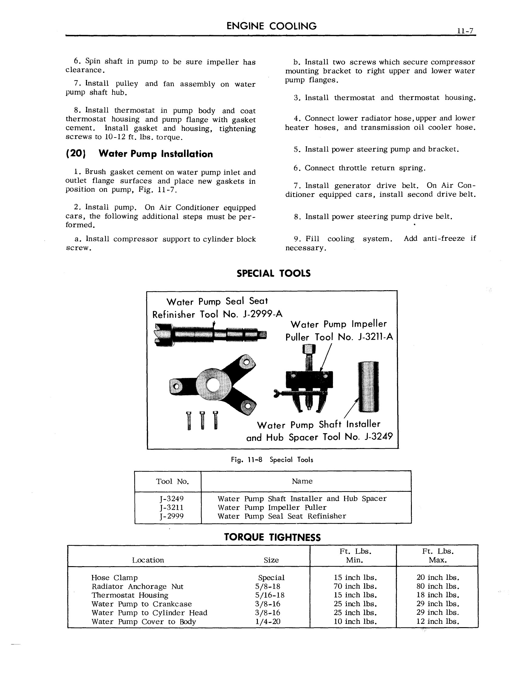 1957 Cadillac Shop Manual- Engine Cooling Page 7 of 8